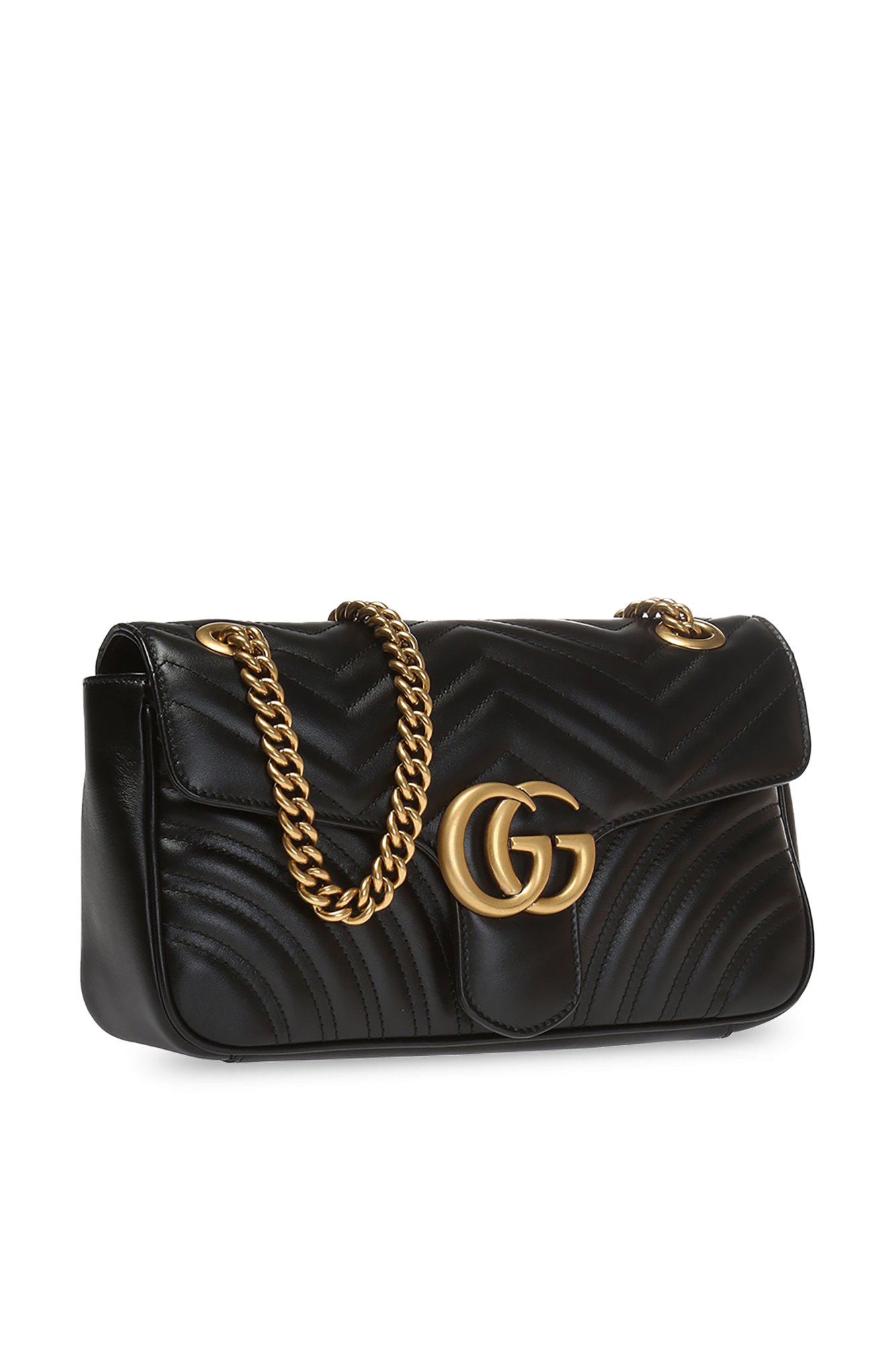 Black shoulder gucci bag online